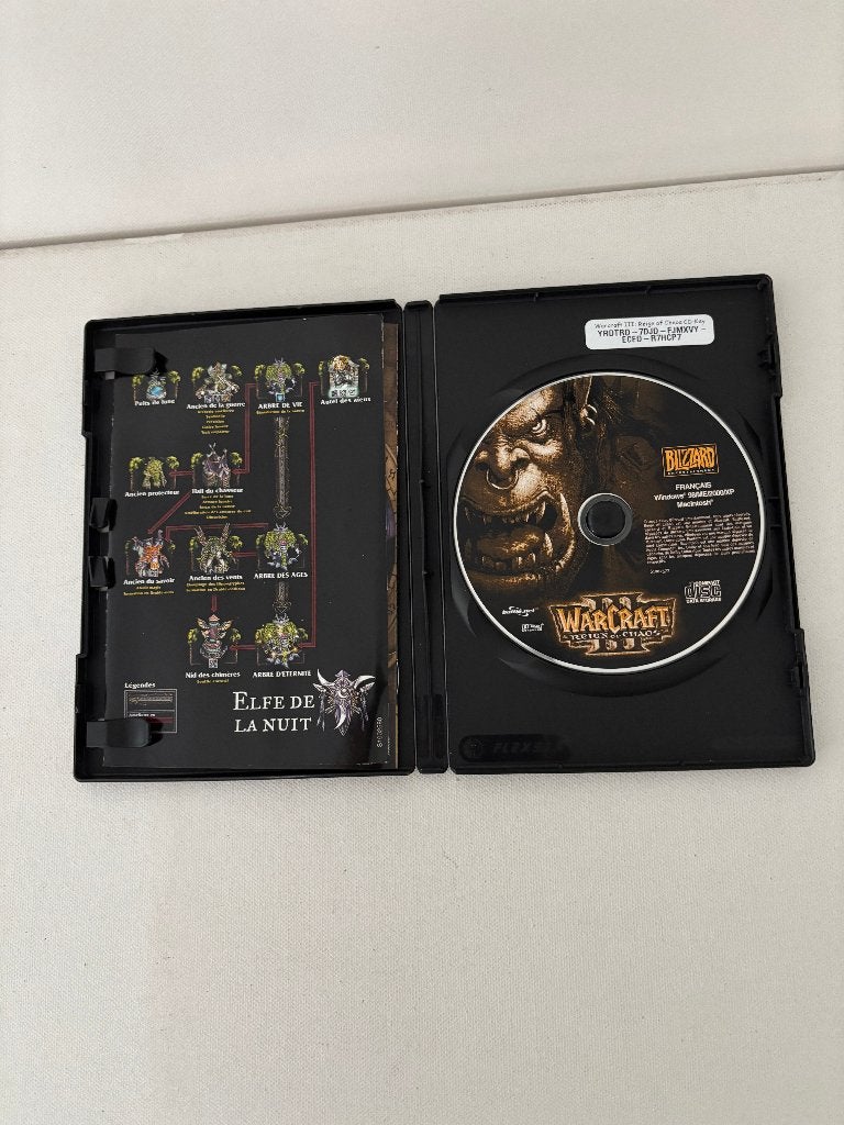 Retrospel PC/Mac CD-Rom Warcraft III Reign of Chaos Frans, Ophalen, Gebruikt, Vechten, 3 spelers of meer