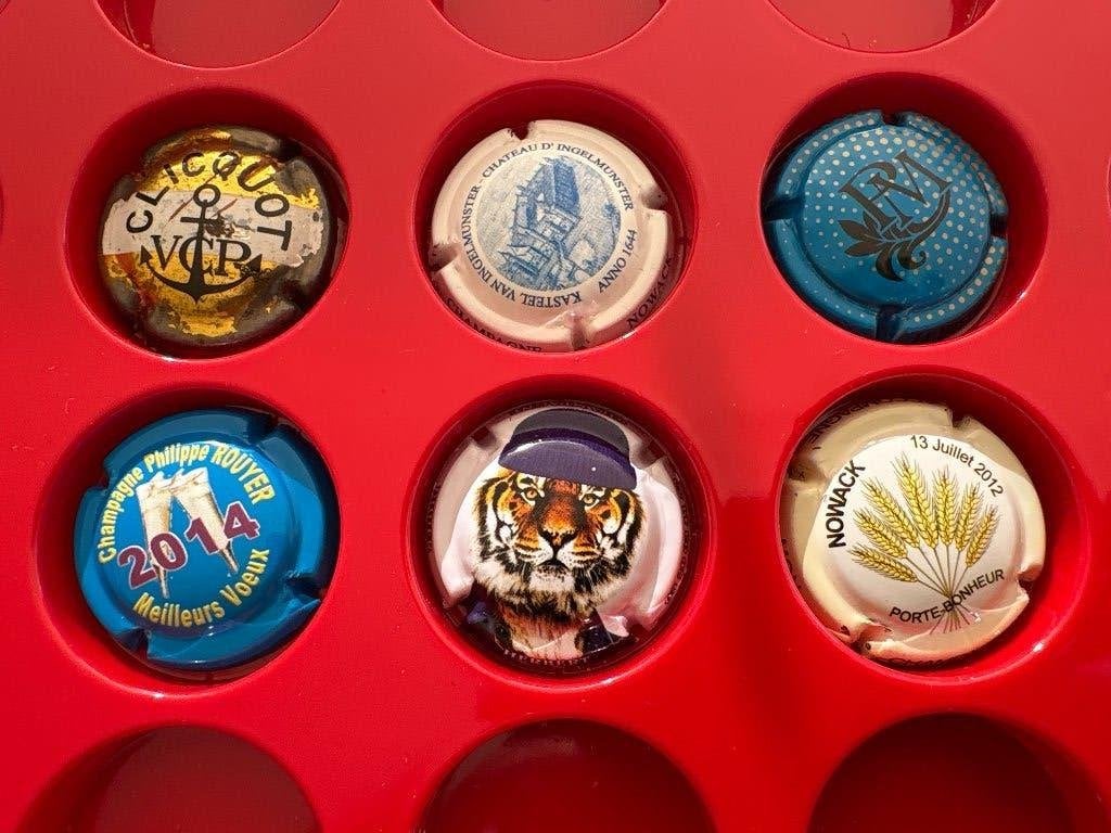 6 champagne capsules - mooie Lambert waarde, Verzamelen, Ophalen of Verzenden