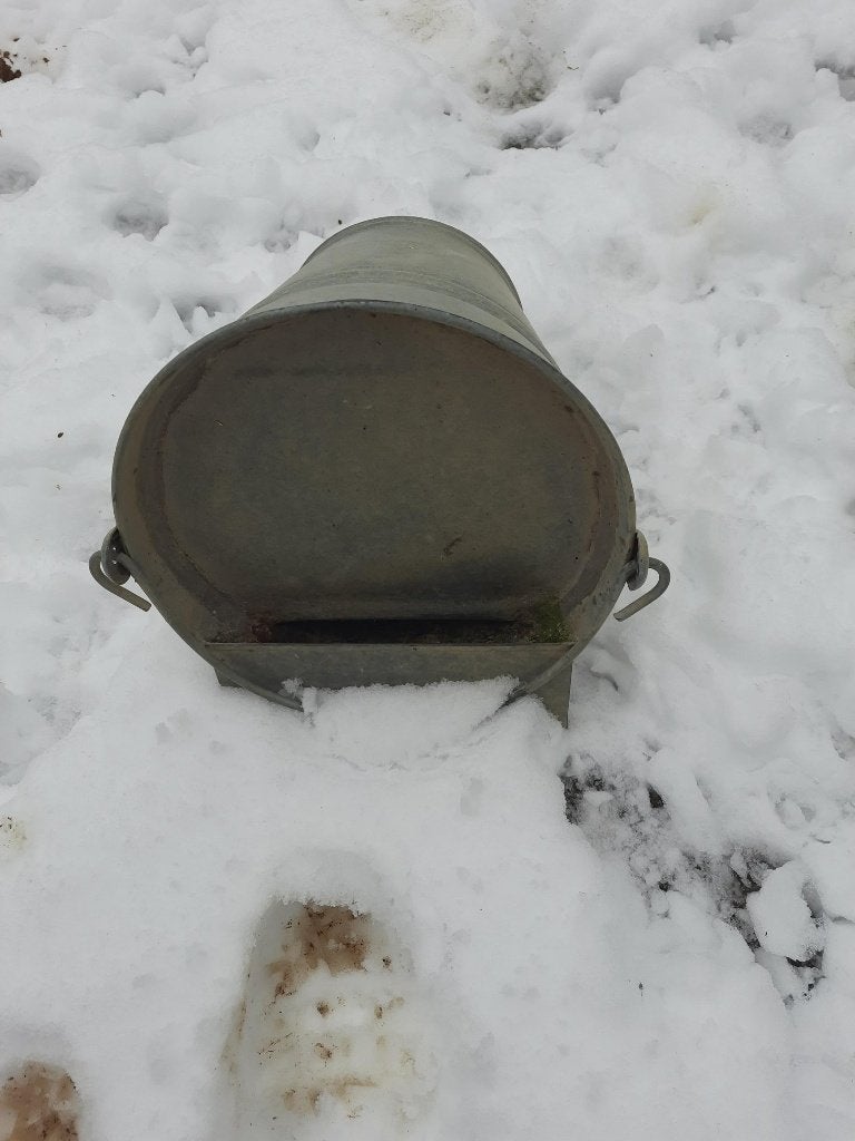 2 seaux à boire galvanisés pour poulets, Enlèvement, Utilisé, Abreuvement et Alimentation