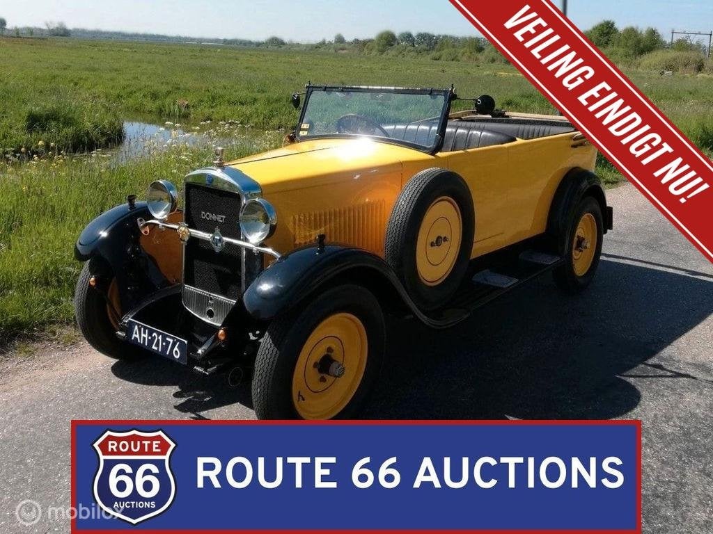 Donnet C17 Cabriolet | 1930 | Route 66 Auctions, Overige merken, Zwart, Bedrijf, Handgeschakeld
