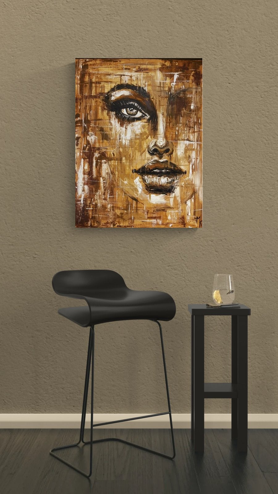 Peinture abstraite expressive originale Mk Art, Enlèvement
