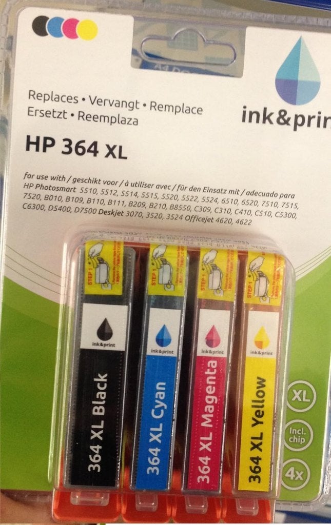 HP 364 XL Lot de 4 Cartouches d'encre d'imprimante XL, Enlèvement, Neuf, Cartridge, Hp