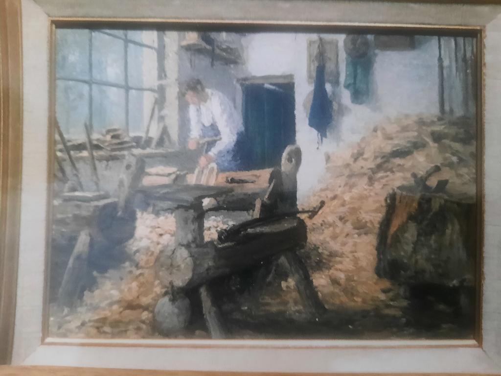 Schilderij Klompenmaker, Antiquités & Art, Art | Peinture | Classique, Enlèvement