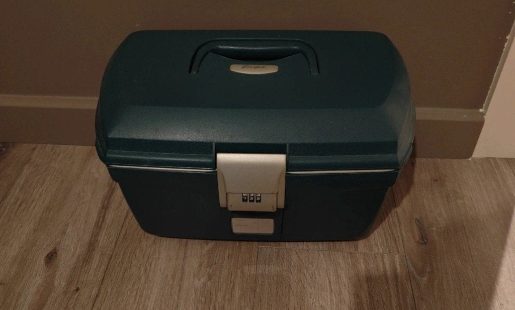 Beautycase, Avec miroir(s), Utilisé, Rigide, Vert