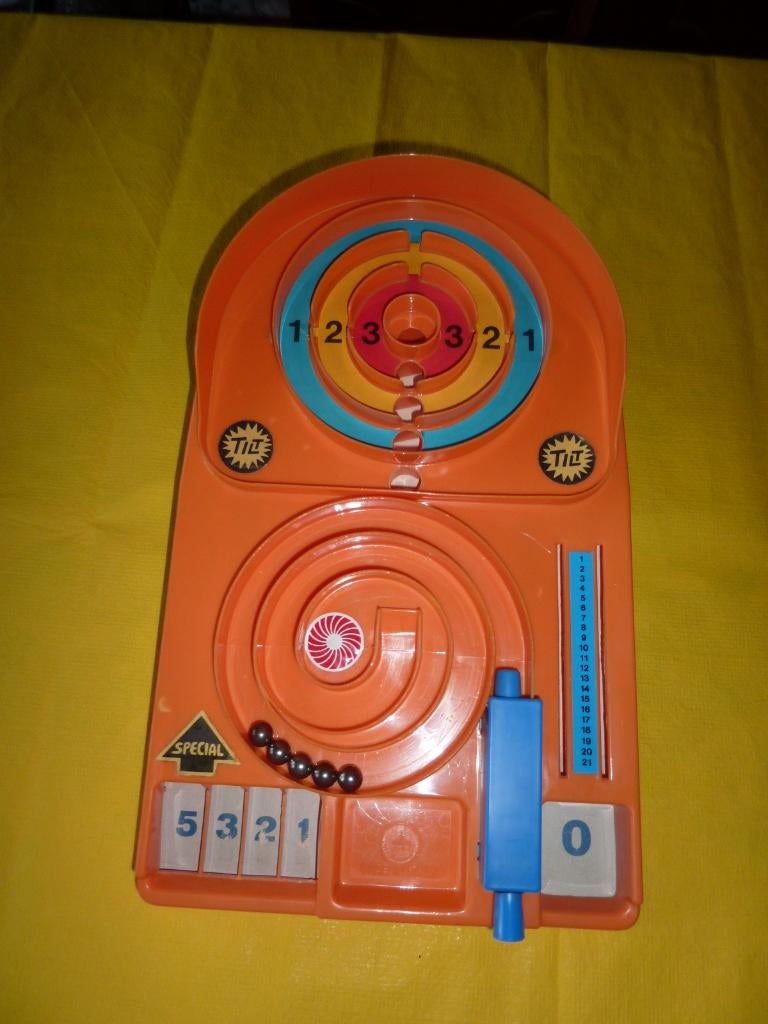 Billard Vintage pour enfant (24cm x 39cm) avec 5 billes, Enlèvement, Utilisé
