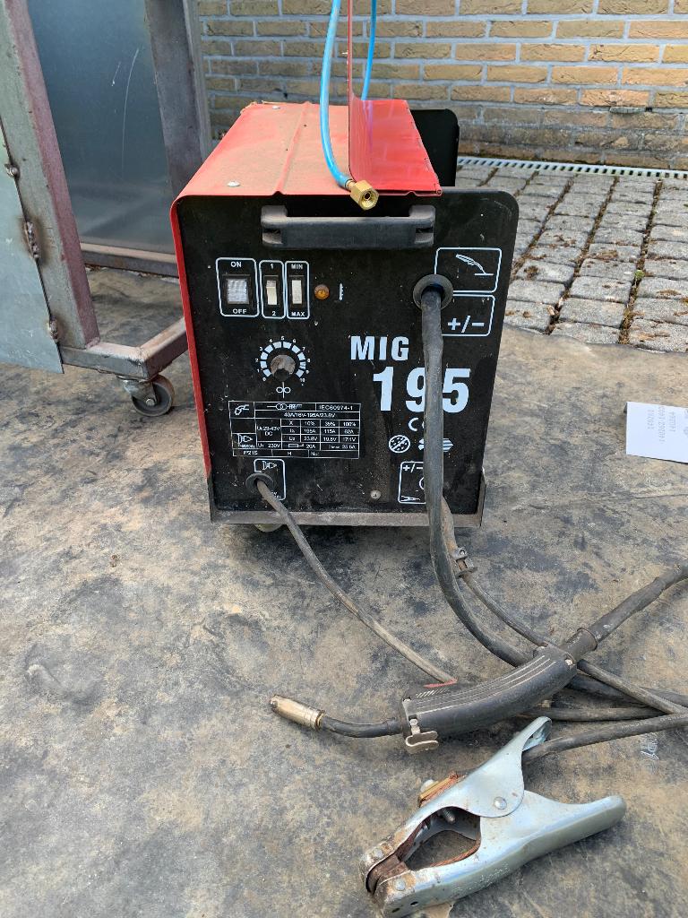 MIG-195 gas/MIG-lasapparaat 230V 195AMP, Ophalen