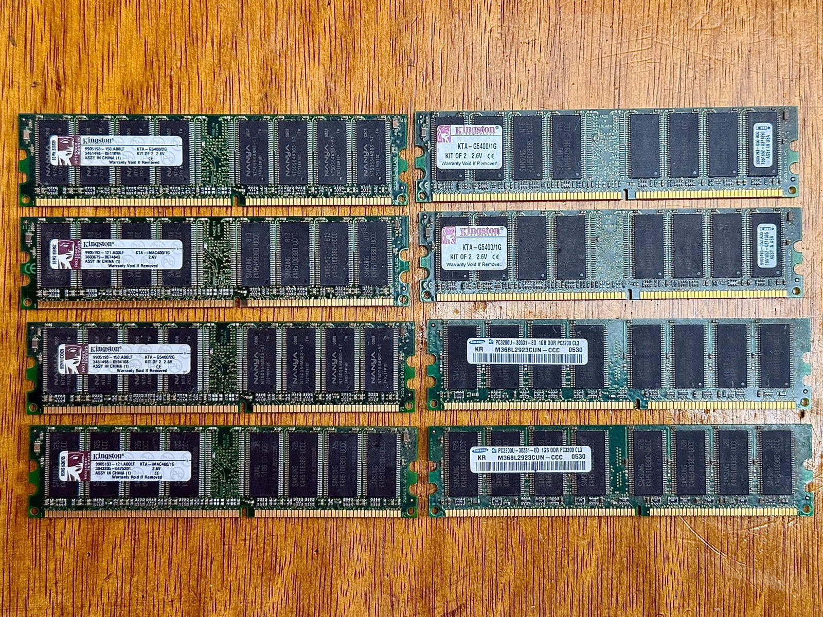 Ram PC3200  8x1gigabyte komt uit een mac, Enlèvement, Comme neuf, DDR
