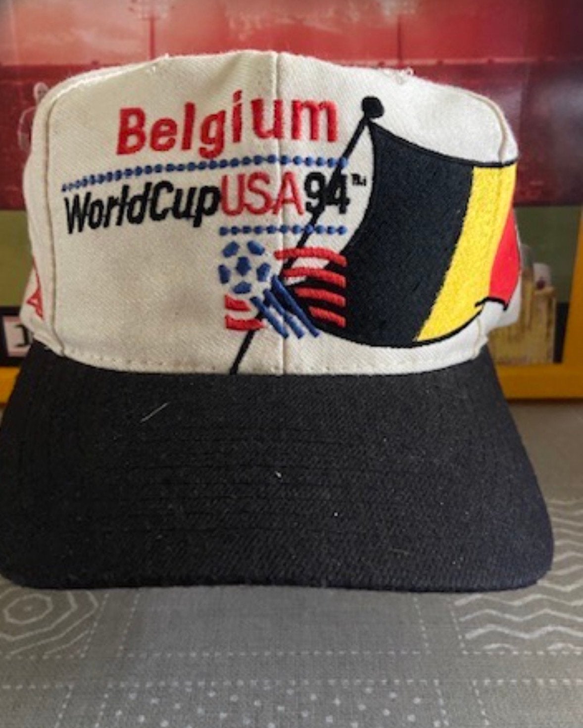 Rode duivels cap usa 1994, Verzamelen, Ophalen of Verzenden, Zo goed als nieuw, Pet of Muts