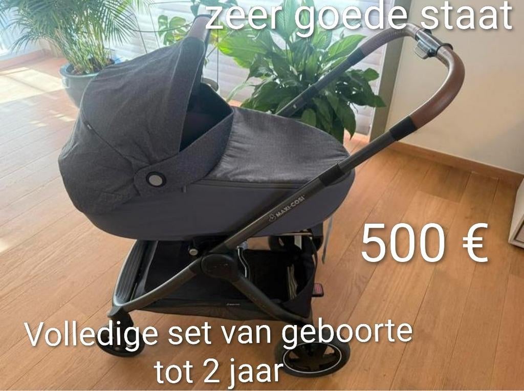 Set Maxi Cosi van pasgeborene tot 2 jaar - zeer goede staat, Kinderen en Baby's, Ophalen, Gebruikt, Combiwagen, Verstelbare duwstang