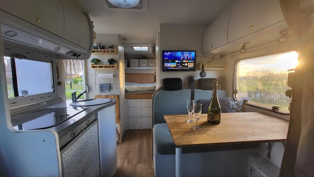 Camping Car Rénové Burstner Marano T590 2.8L, Caravanes & Camping, Camping-cars, Réfrigérateur, Siège standard, Toilette à cassette