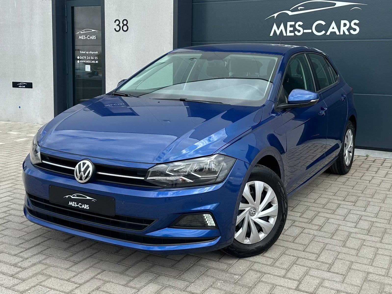 Volkswagen Polo 1.0TSI / Airco - CarPlay Cruise 2018, Auto's, Dealer onderhouden, Stof, Blauw, Bedrijf