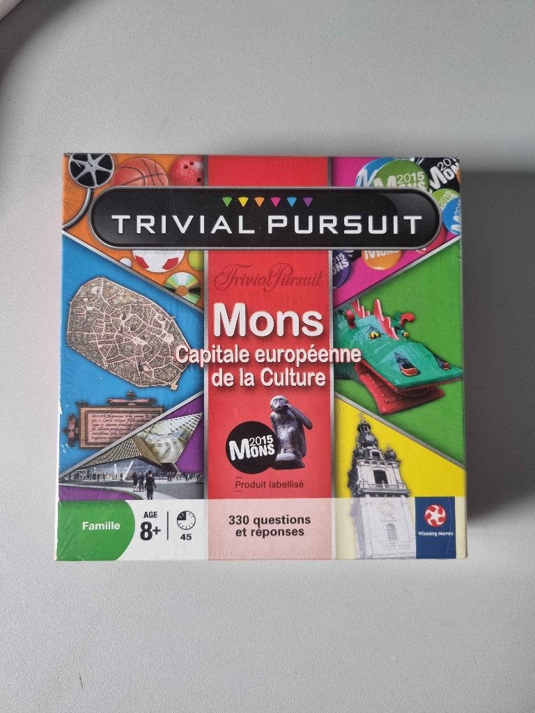 Trivial Pursuit: Mons Capitale européenne de la Culture, Trois ou quatre joueurs, Enlèvement, Neuf, HASBRO