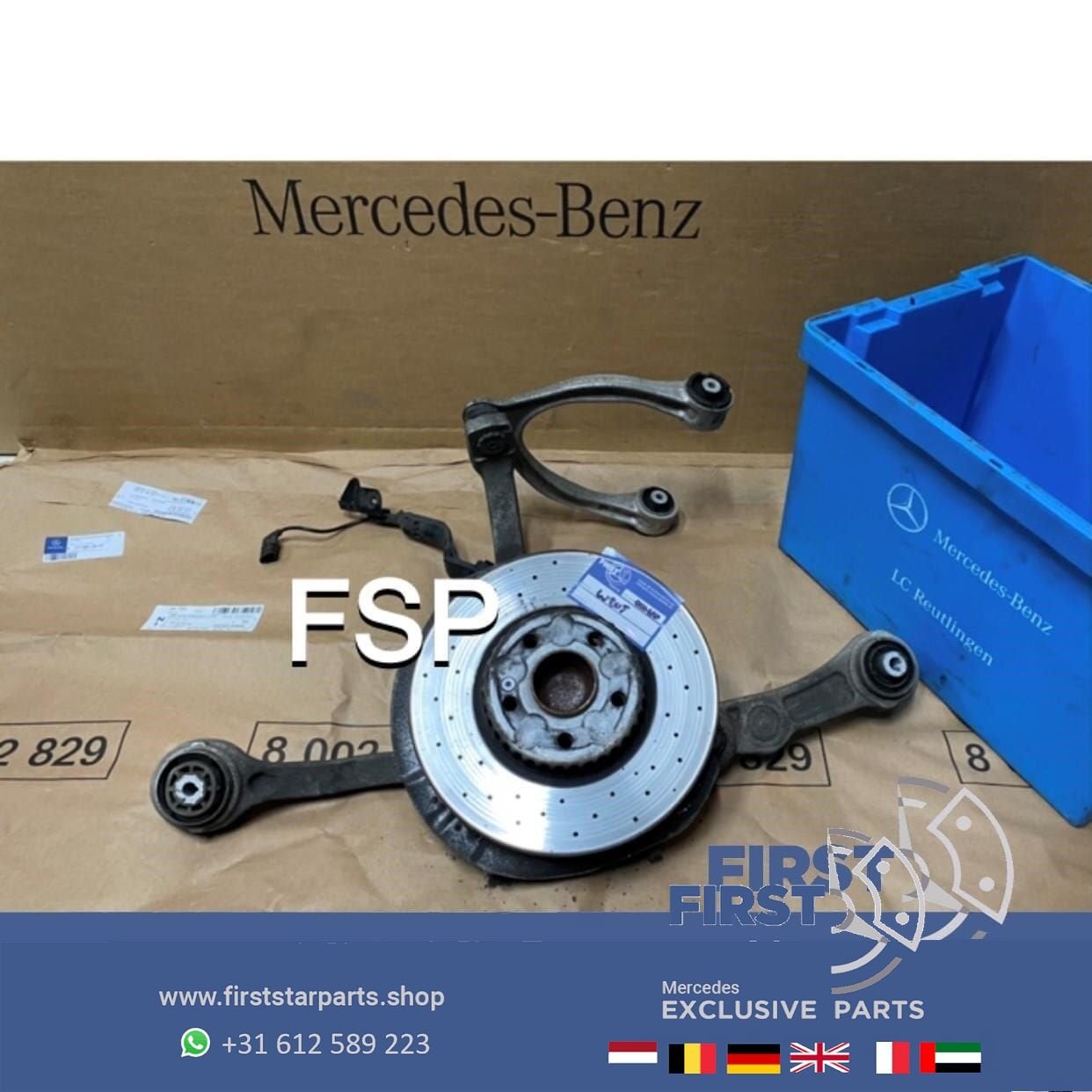 W205 COMPLEET FUSEE  + DRAAGARMEN LINKS Mercedes C Klasse 20