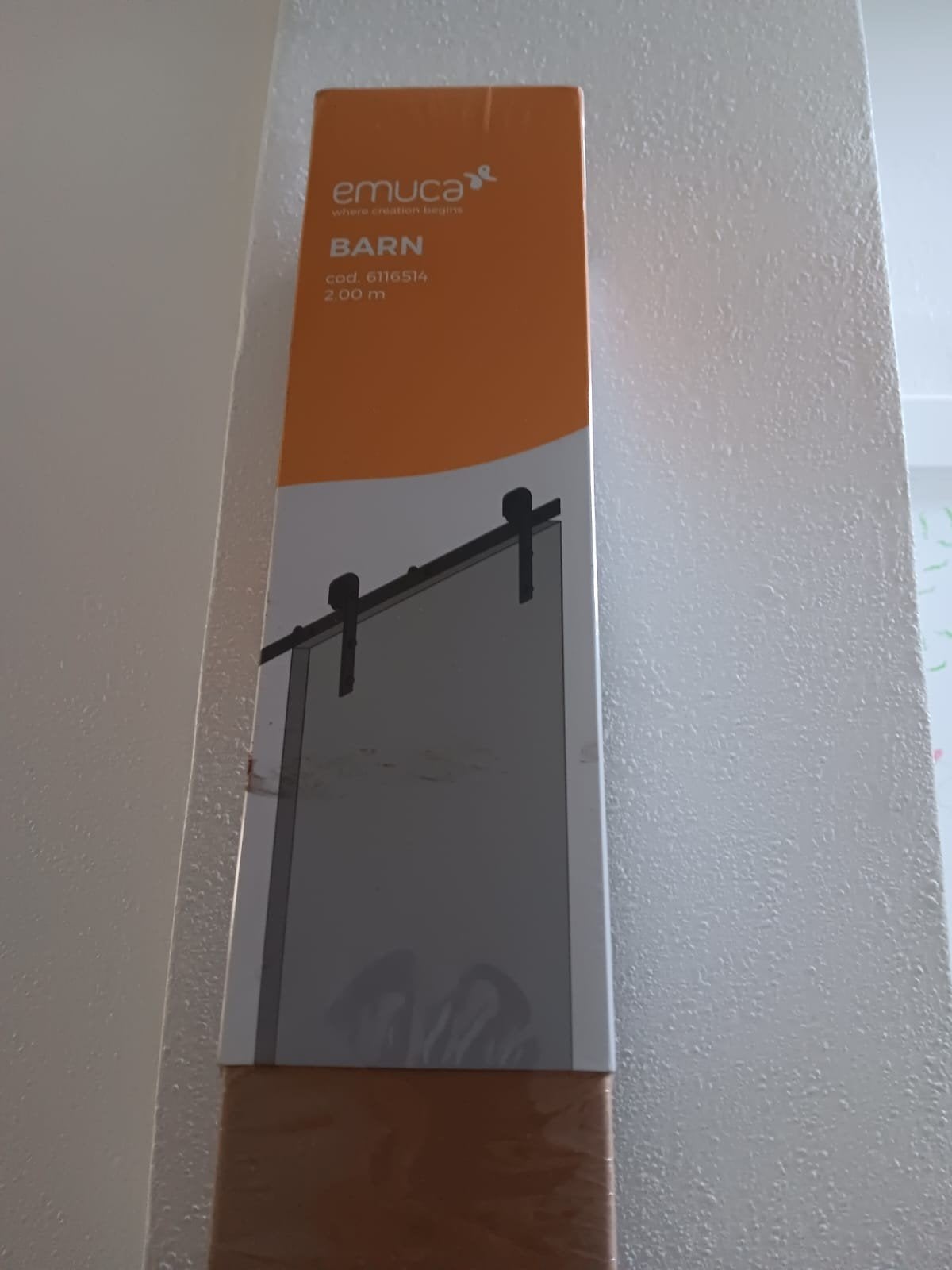 Emuca hardware kit voor schuifdeur, Doe-het-zelf en Bouw, Ophalen, 120 cm of meer, Binnendeur, Nieuw