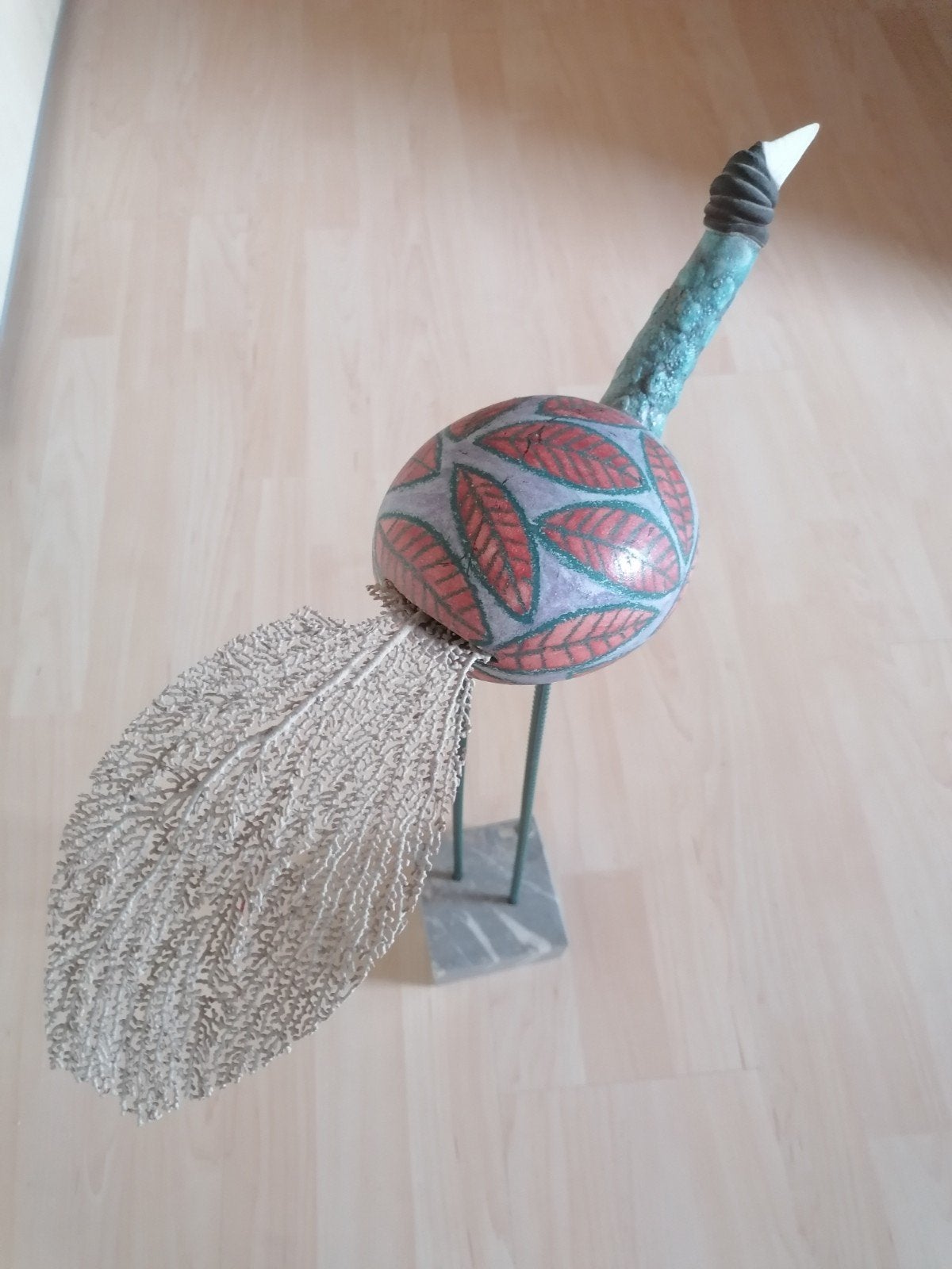 Vogel - Lucien Tinck, Ophalen, 50 cm, Object, Steen/keramiek