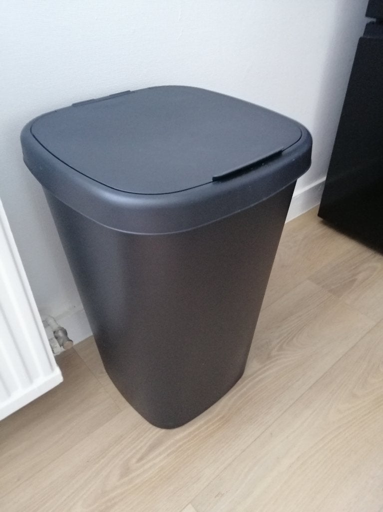 Grande Poubelle Noire 50L, Huis en Inrichting, Woonaccessoires | Prullenbakken, 40 liter of meer, Ophalen, Zo goed als nieuw, Met pedaal