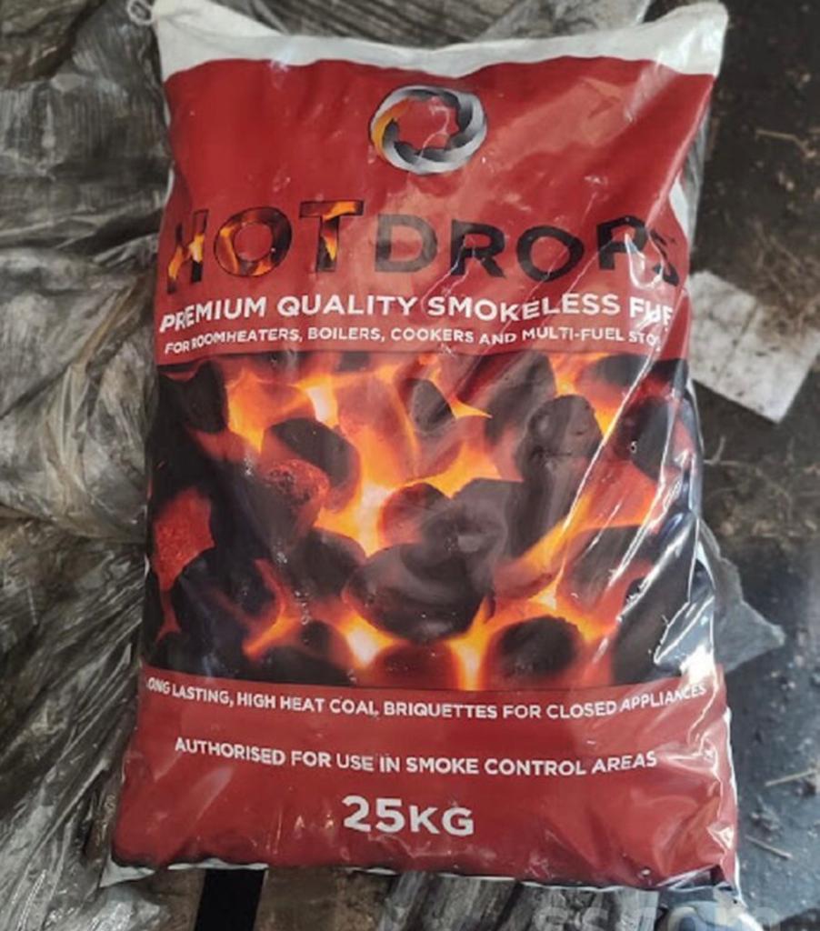Hot Drops rookloze kolenbriket, Huis en Inrichting, Kachels, Ophalen, Zo goed als nieuw