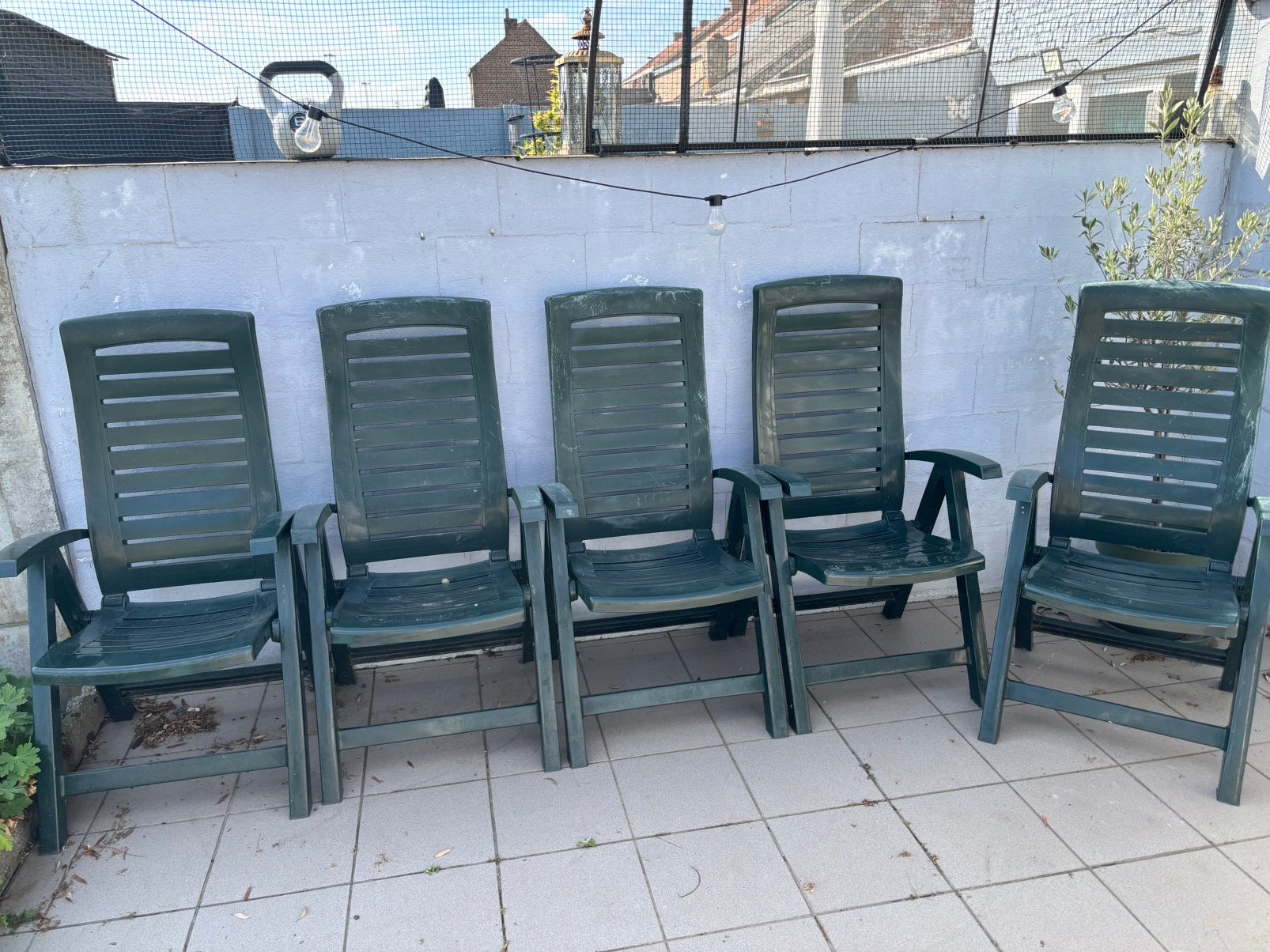 Tuinstoelen, Jardin & Terrasse, Enlèvement, Utilisé, Plastique, Pliant