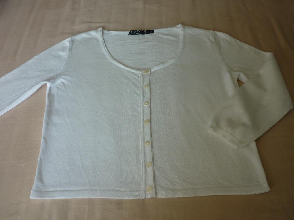 Vest Punto met 3/4 Mouwlengte, Kleding | Dames, Wit, Maat 42/44 (L), Ophalen of Verzenden, Zo goed als nieuw
