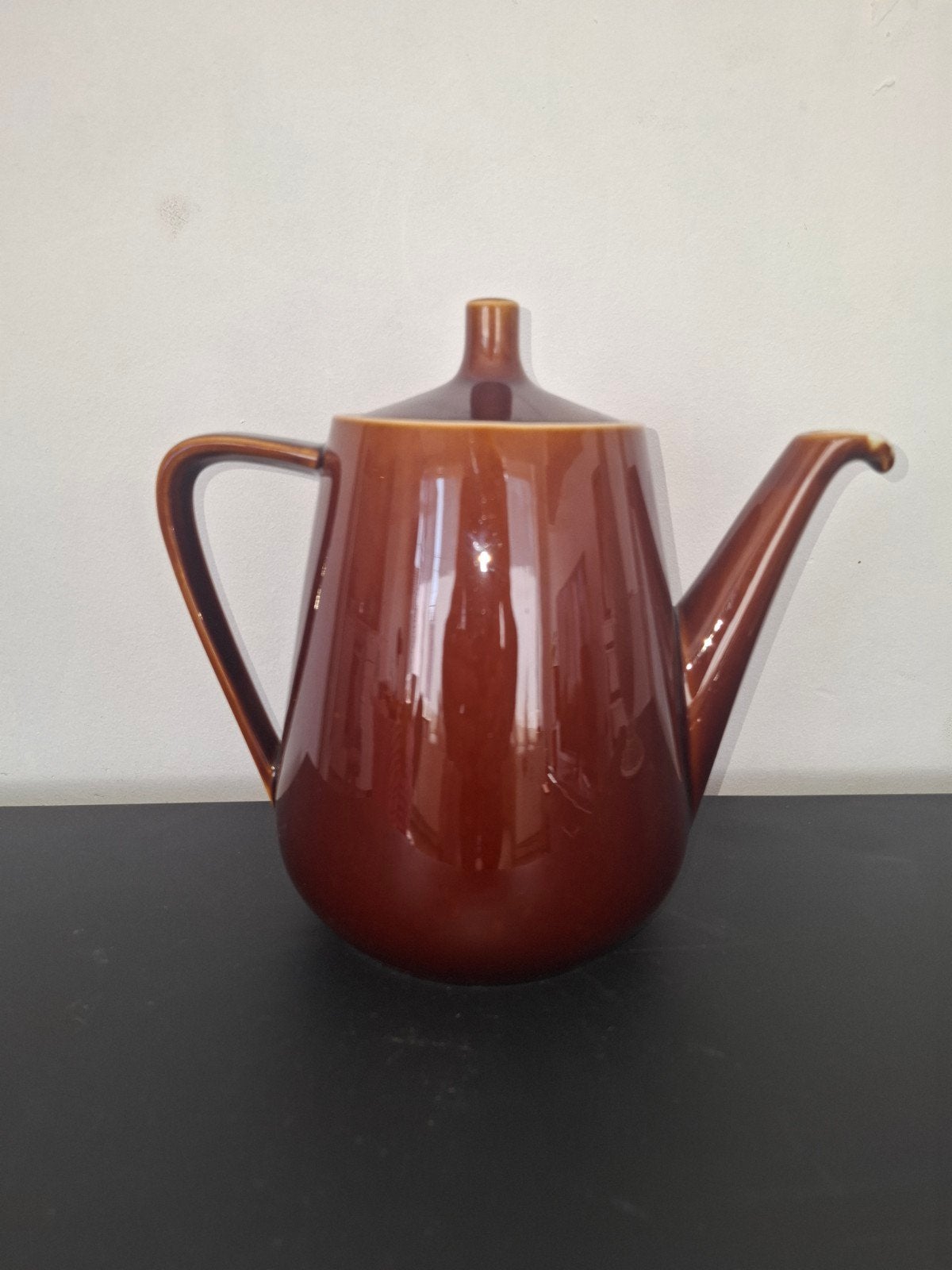 Cafetière / théière vintage années 70 en céramique émaillée, Enlèvement