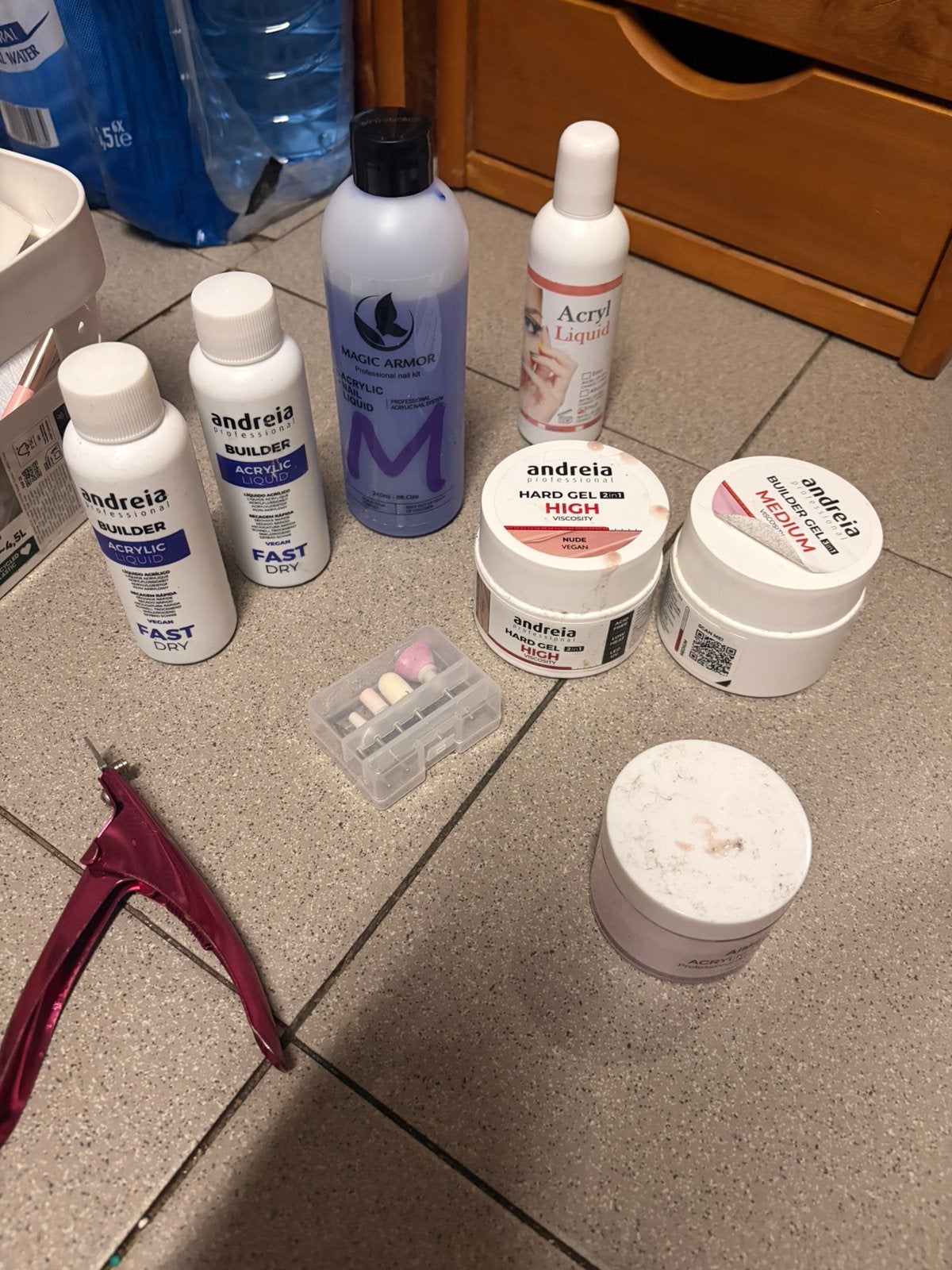 Grote set acryl- & nagelspullen, Ophalen, Gebruikt, Overige kleuren, Accessoires