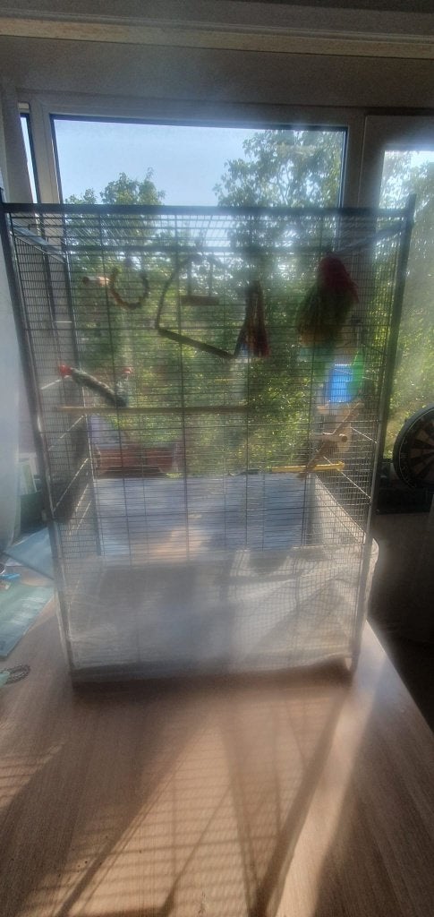 Cage à oiseaux, Animaux & Accessoires, Oiseaux | Cages & Volières, Enlèvement, Utilisé, Aluminium, Cage à oiseaux