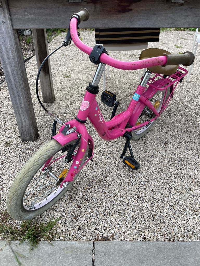 Meisjesfiets 16inch, Enlèvement, Utilisé, Frein sur jante, 16 pouces