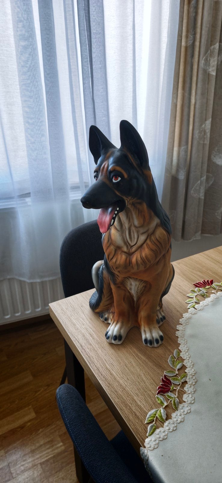 Statue de chien en porcelaine de berger allemand, Enlèvement ou Envoi