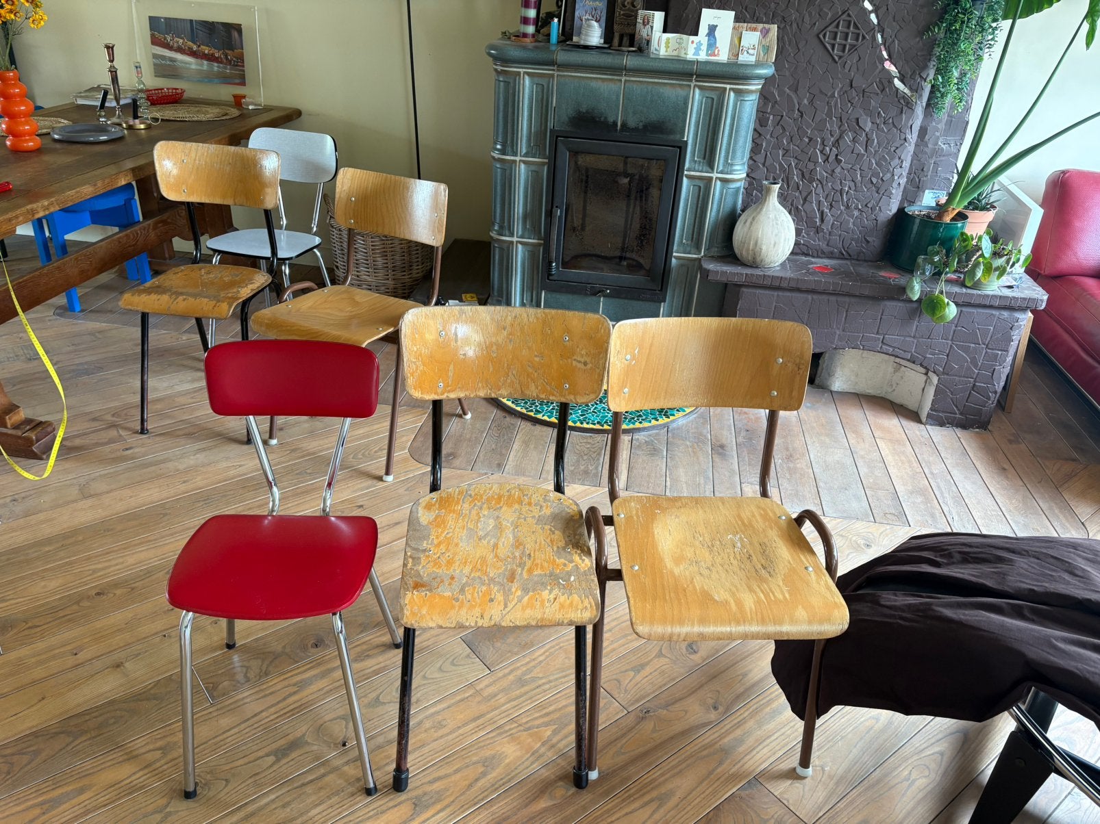 Schoolstoelen, Huis en Inrichting, Stoelen, Ophalen of Verzenden, Gebruikt