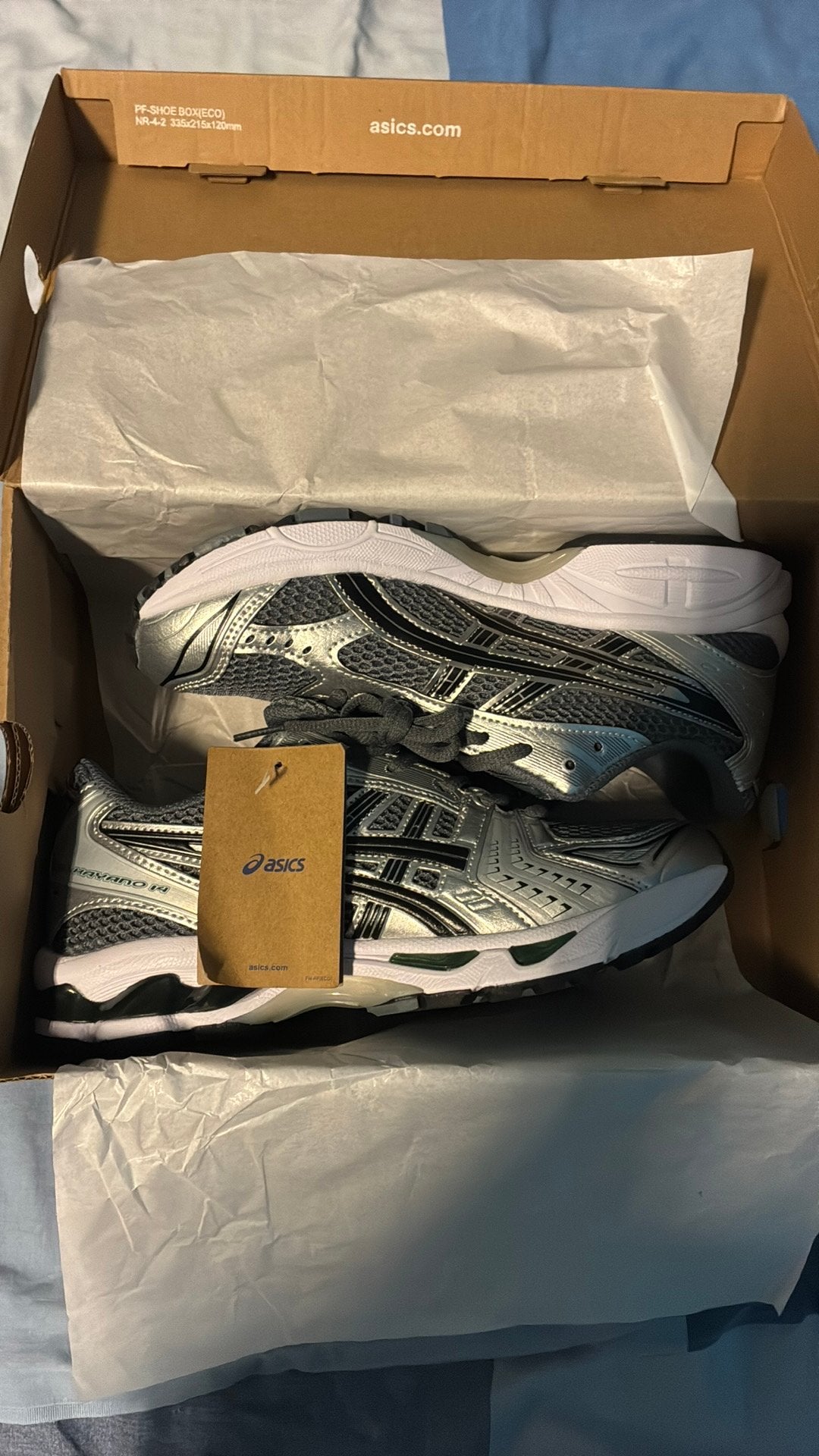 Asics Gel Kayanos 14 Jasper Green, Overige kleuren, Nieuw, Ophalen of Verzenden, Sneakers