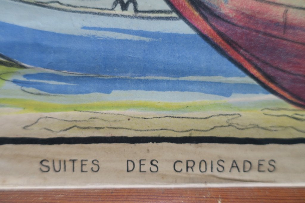 ancienne affiche scolaire année 50, Antiek en Kunst, Antiek | Schoolplaten, Ophalen, Geschiedenis