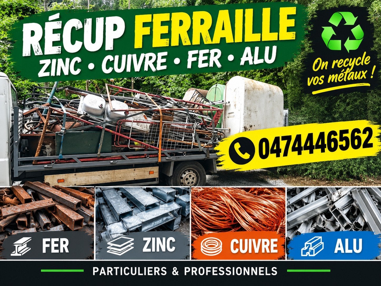 recup ferraille, Enlèvement, Utilisé