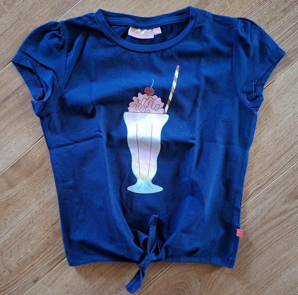 Someone donkerblauwe T-shirt milkshake 134, Enlèvement ou Envoi, Chemise ou À manches longues, Fille, Someone