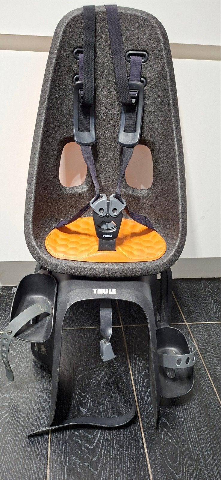 Yepp fietsstoel topmerk Thule, Ophalen, Achterzitje, Voetsteuntjes, 0 t/m 18 kg