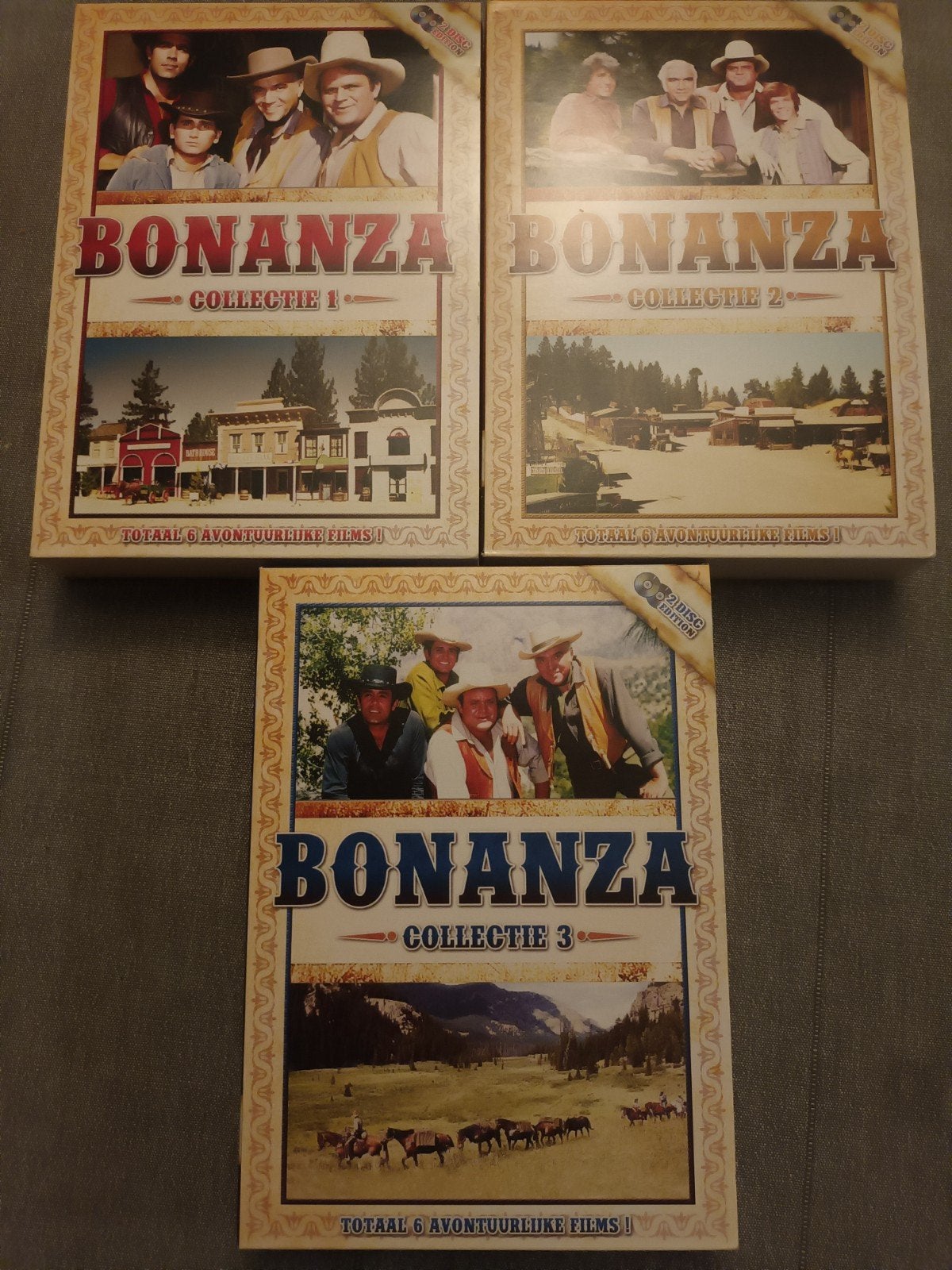 6-dvd pakket Bonanza collectie 1-3, Cd's en Dvd's, Ophalen of Verzenden