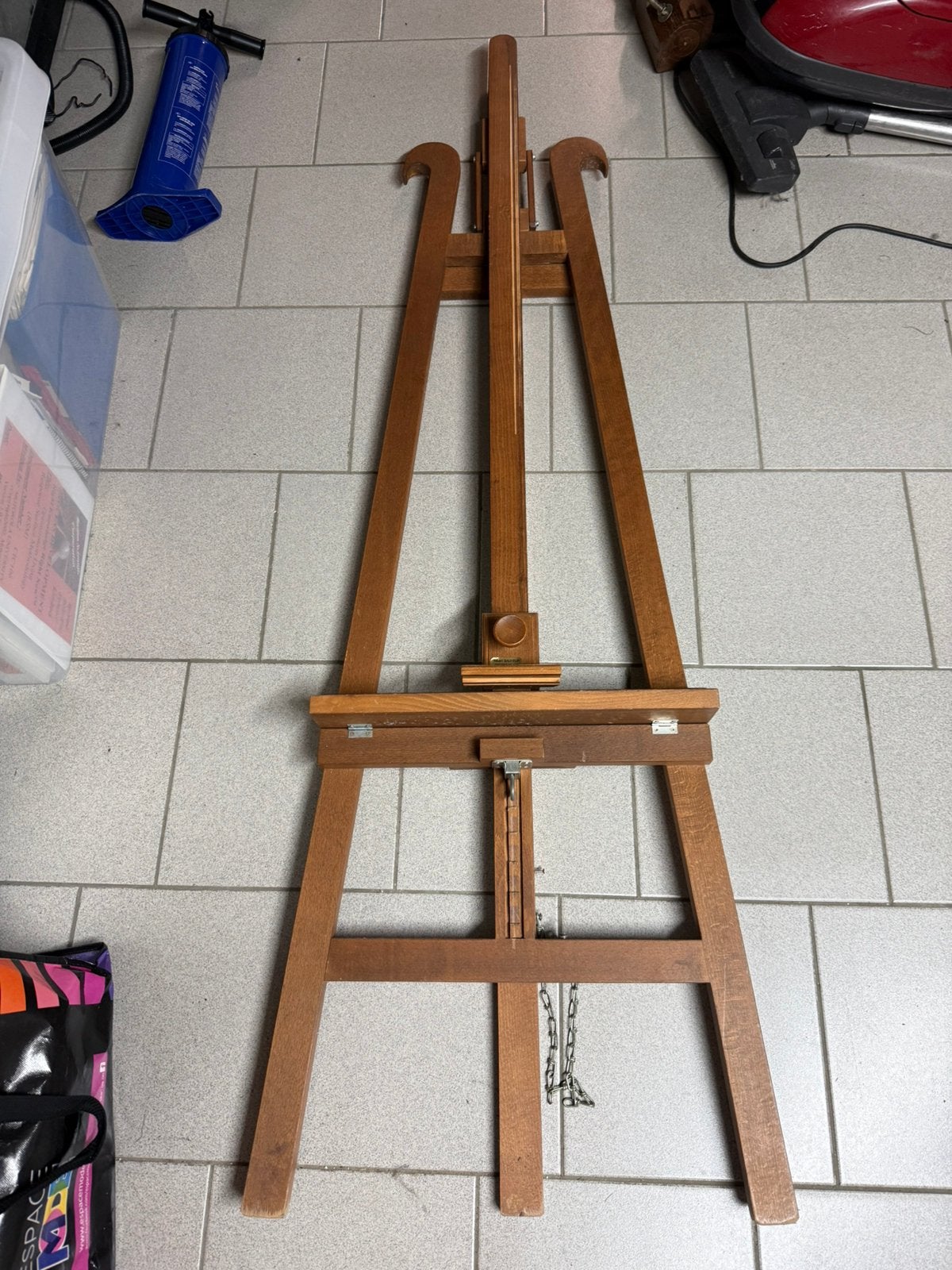 Chevalet d’artiste en bois réglable – Grande taille, Enlèvement ou Envoi, Comme neuf, Toile