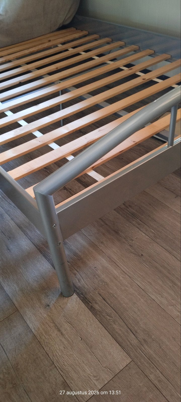 metalen bed 1m40x2m, Huis en Inrichting, Slaapkamer | Bedden, Ophalen