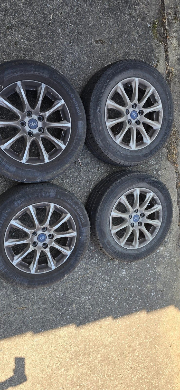 Te koop: Originele Ford lichtmetalen velgen met zomerbanden, Auto-onderdelen, Ophalen, 16 inch, Band(en), Zomerbanden