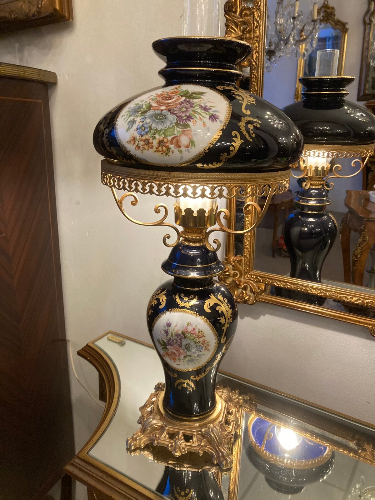 Prachtige limoges staande lamp 60 cm hoog, Ophalen