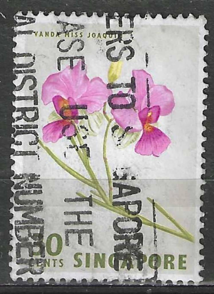 Singapore 1962/1968 - Yvert 60 - Vanda Miss Joaquim (ST), Verzenden, Gestempeld