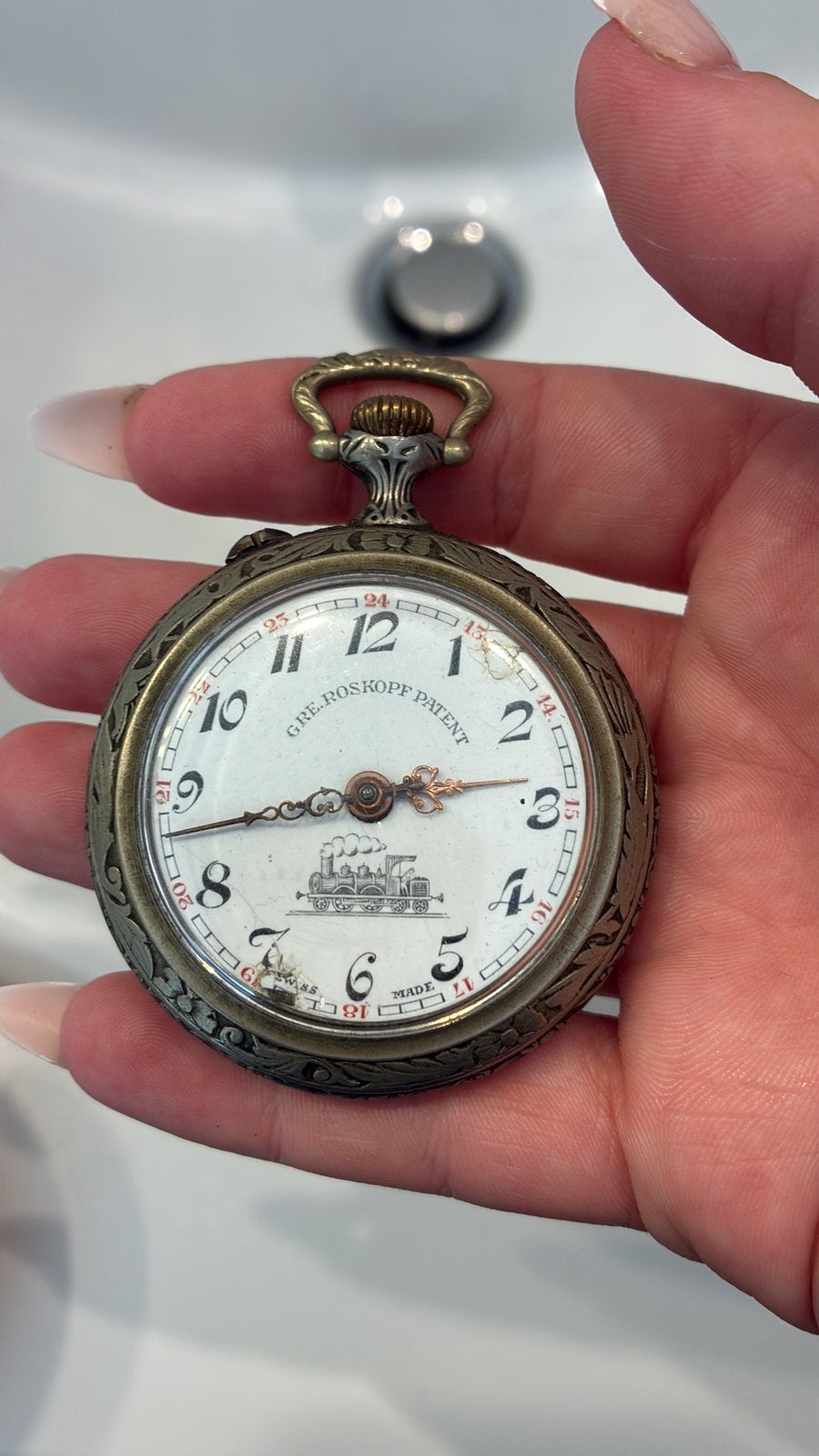 Montre à gousset antique – GRE. ROSKOPF PATENT, Bijoux, Sacs & Beauté, Montres | Anciennes | Antiquités, Enlèvement, Montre de poche