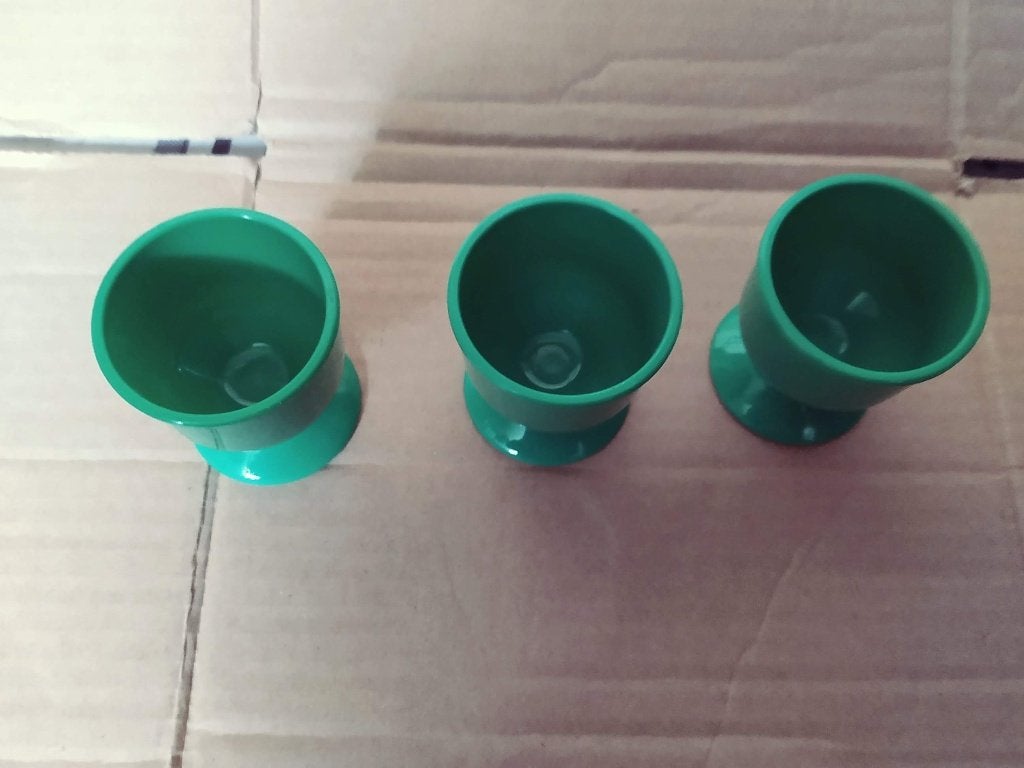 set van 3 pvc eierdopjes nieuw, Maison & Meubles, Cuisine | Vaisselle, Neuf, Enlèvement ou Envoi