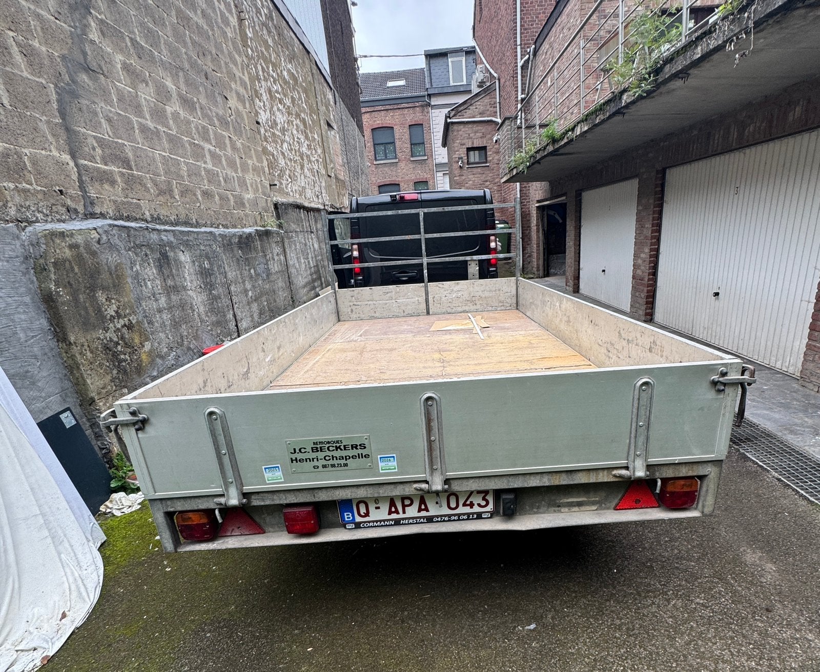 À VENDRE – Remorque Hapert double essieu – 1 000 € FIXE, Enlèvement, Utilisé