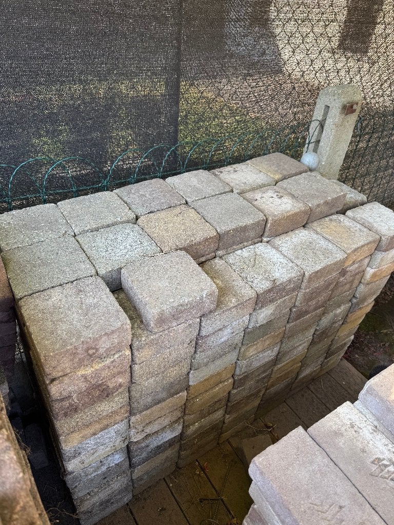 Betonklinkers / Kasseien – 14,5 x 14,5 x 6 – ± 5 m² - GRATIS, Ophalen, Gebruikt, Klinkers, 5 tot 10 m²