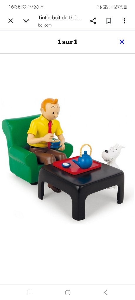 Figurine tintin  lotus bleu  certificat et boite, Enlèvement ou Envoi, Tintin