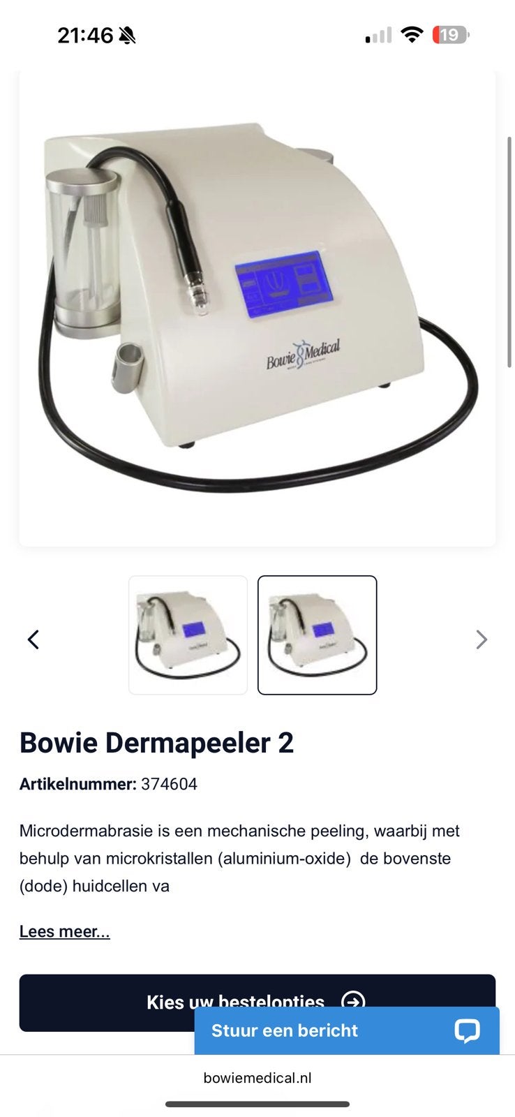 Microdermabrasie dermapeeler 2 te koop, Ophalen, Gebruikt