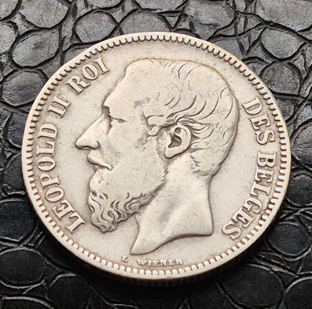 2 Francs. 1867   Leopold ll, Postzegels en Munten, Munten | België, Zilver, Ophalen of Verzenden, Losse munt, Zilver