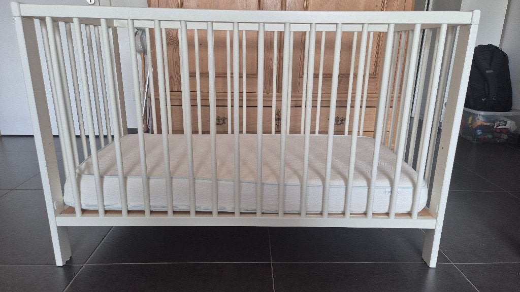 Ikea Kinderbedje, Matelas, Moins de 70 cm, Enlèvement, Utilisé