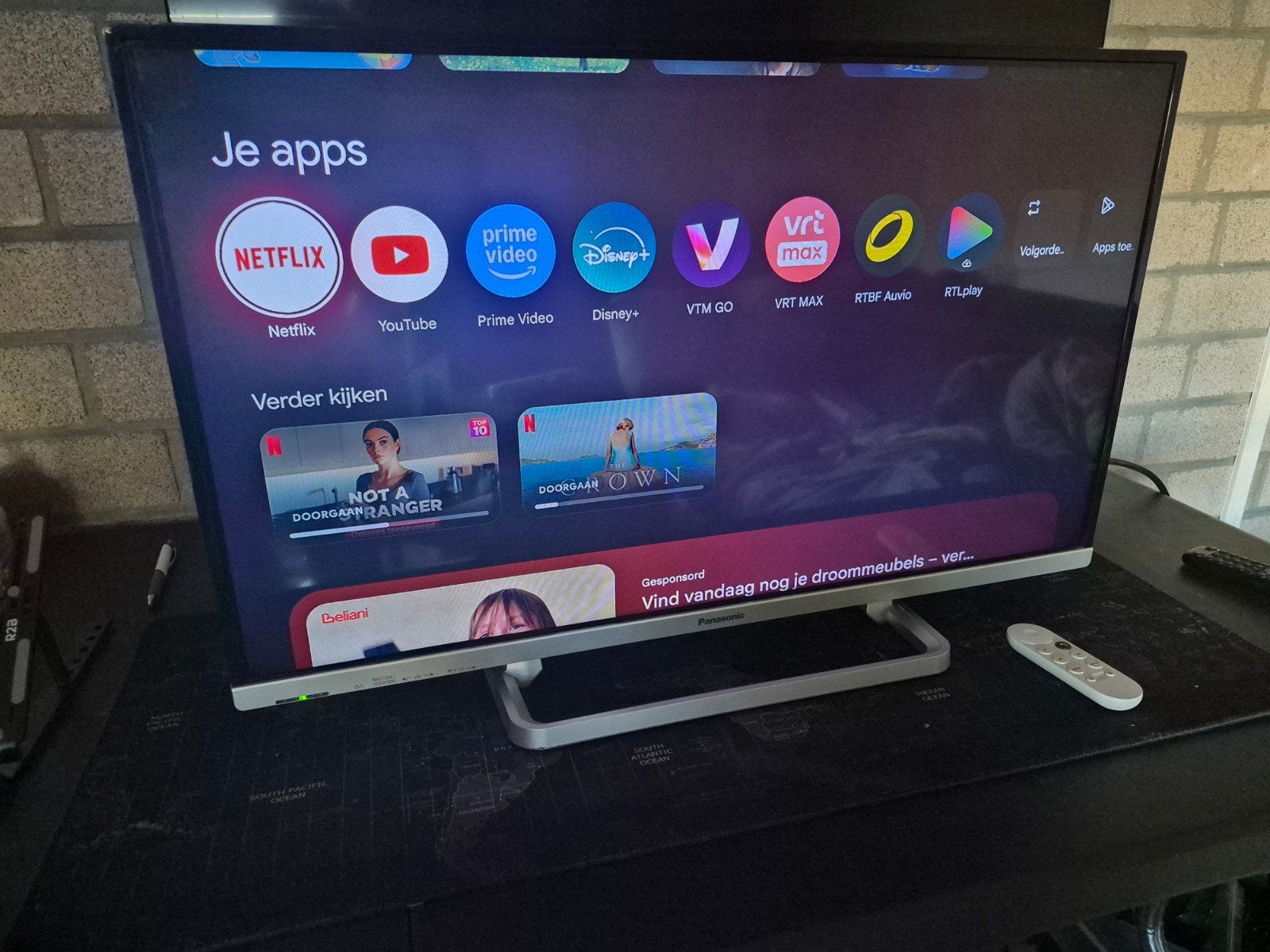 Panasonic 32 inch LCD TV met Google Chromecast Full HD, Audio, Tv en Foto, Ophalen, Gebruikt, Panasonic, 50 Hz