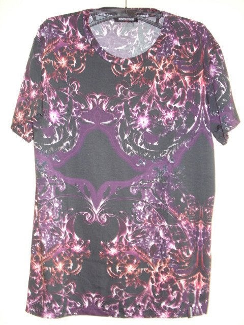 T-shirt Roberto Cavalli Medium Zwart paars, Zwart, Nieuw, Roberto Cavalli, Verzenden